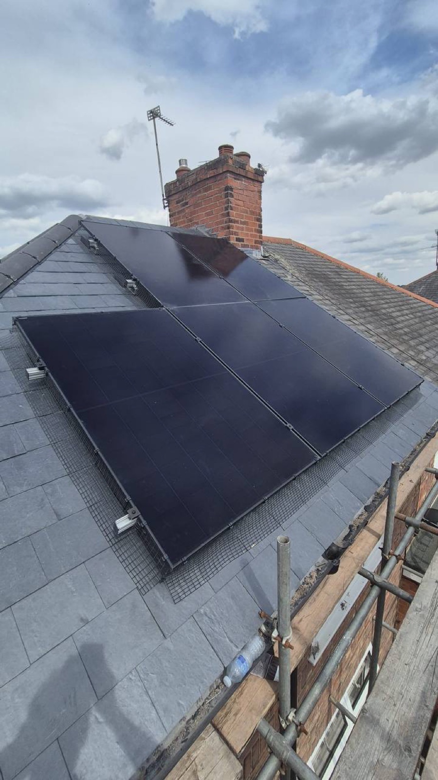 Solar panel installation in Derbyshire designed for use with solar-compatible EV charging