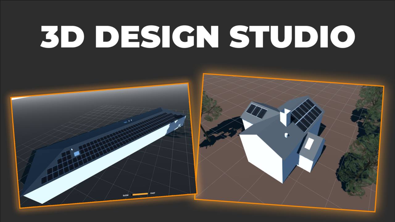 3D solar design studio showing solar panel roof layouts and shading checks